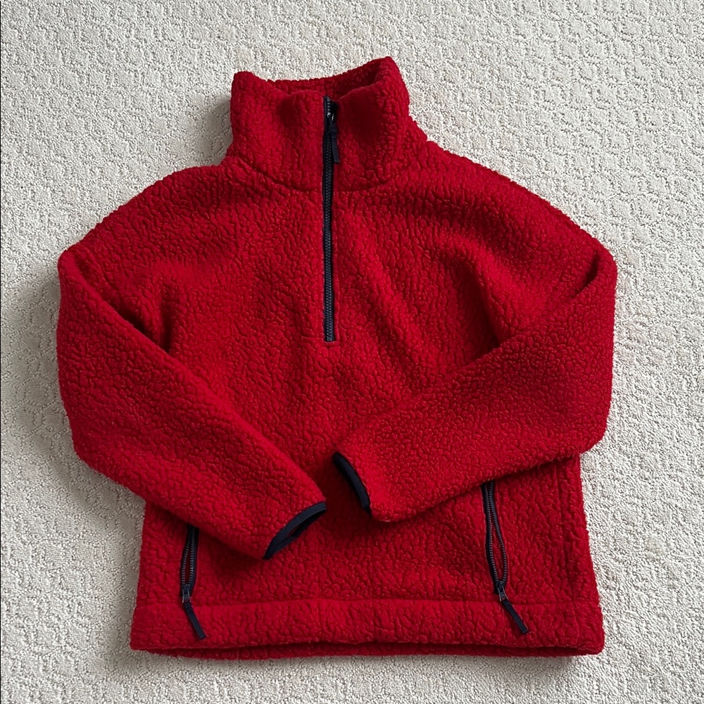 J Crew Sherpa Fleece Quarter Zip